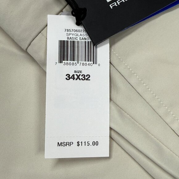 Ralph Lauren RLX Golf Pants Mens 34 x 32 Khaki Chino Performance New NWT - Picture 7 of 16